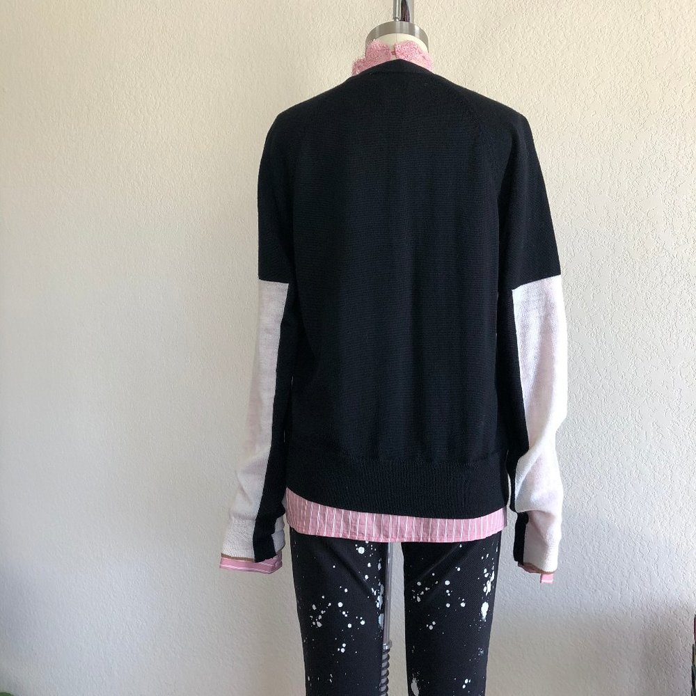 A.L.C. Japanese Wool Color Block Cardigan - image 5